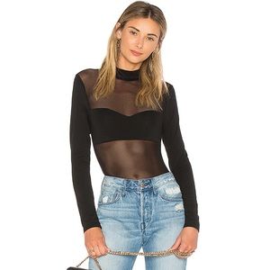 REVOLVE Minna Bandeau Bodysuit in Black